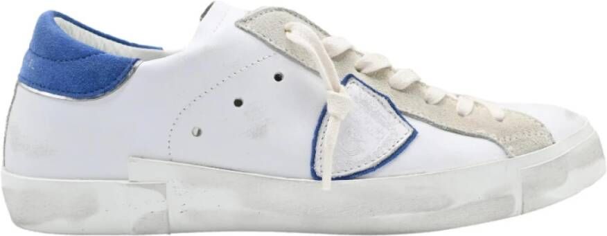 Philippe Model Lage Top Sneakers Mixage Pop Wit Blauw White Heren