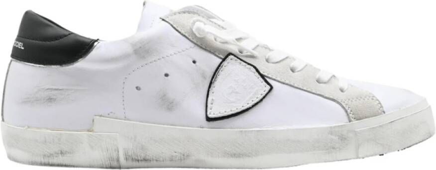 Philippe Model Lage Top Sneakers Mixage Pop Wit Blauw White Heren