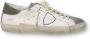 Philippe Model Sneakers met Distressed Effect en Suède Panelen White Heren - Thumbnail 1