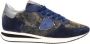 Philippe Model Blauwe Camouflage Lage Top Sneakers Blue Dames - Thumbnail 1