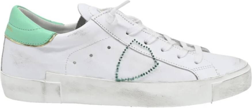 Philippe Model Lage Vrouw Broderie Pop Sneakers White Dames