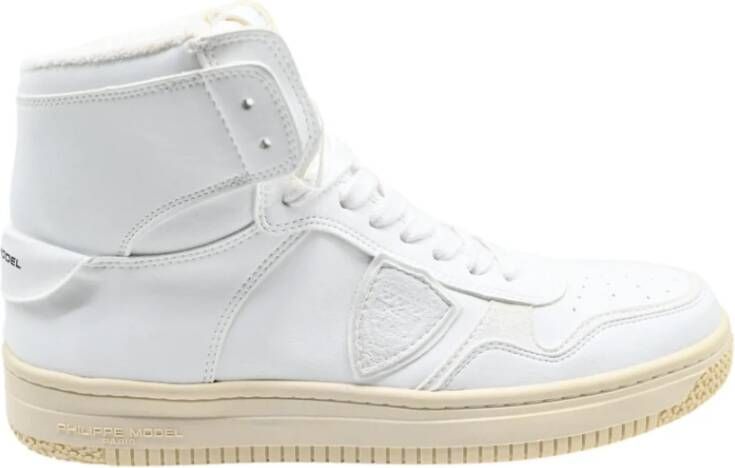 Philippe Model Leeuw Hoge Witte Sneakers White Heren