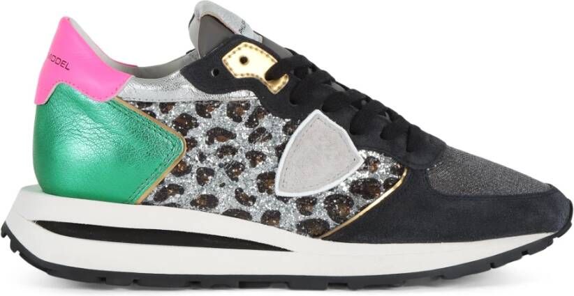 Philippe Model Leren en stoffen sneakers Tropez Haute Multicolor Dames