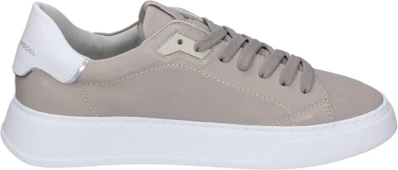 Philippe Model Leren Heren Sneakers Stijlvolle Schoenen Gray Heren