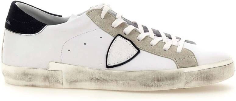 Philippe Model Sneakers met vintage-geïnspireerd ontwerp White Heren