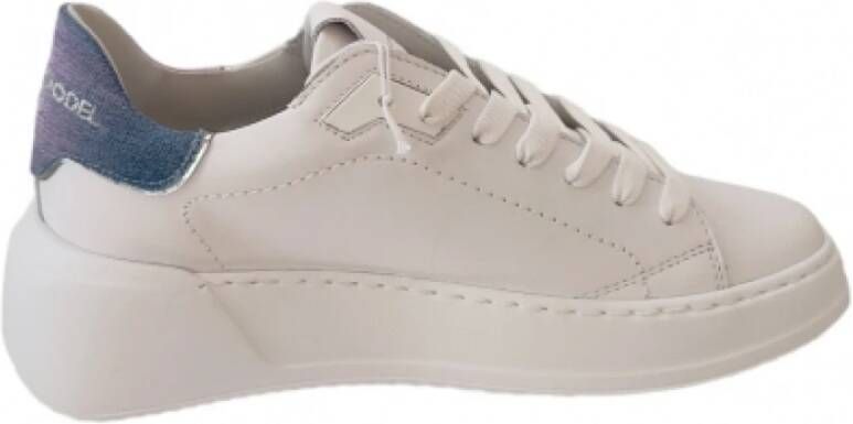 Philippe Model Leren sneakers Wit Denim Blauw Roze White Dames