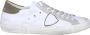 Philippe Model Leren Sneakers Wit Groen White Heren - Thumbnail 1