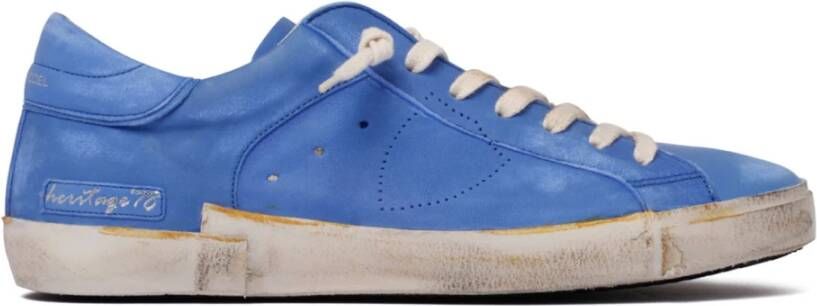 Philippe Model Blauwe Tennisschoenen Mannen Heritage 78 Blue Heren