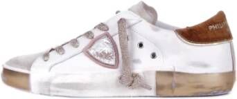 Philippe Model Logo Sneakers met leren bovenwerk White Dames