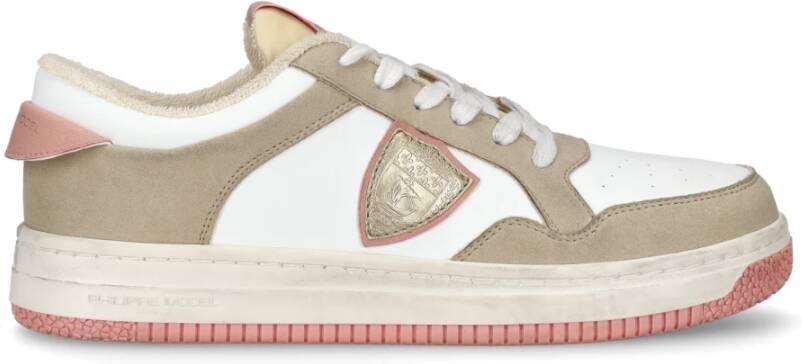 Philippe Model Lyon Low Street Sneaker Beige Dames