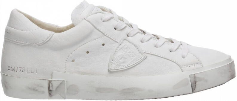 Philippe Model Witte Sneakers met Uniek Ambachtelijk Ontwerp White Heren