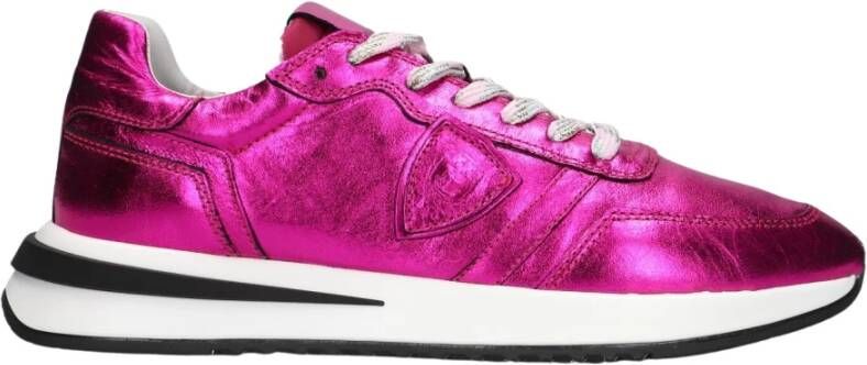 PHILIPPE MODEL Lage Sneakers Dames Tropez 2.1 Metal Maat: 36 Materiaal: Leer Kleur: Fuchsia