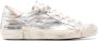 Philippe Model Metallic Finish Distressed Sneakers Gray Dames - Thumbnail 1