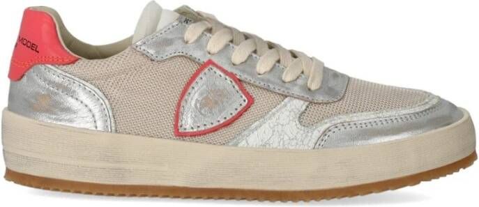 Philippe Model Metallic Koraal Lage Sneaker Multicolor Dames