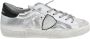 Philippe Model Metallic Lage Top Sneakers Zilver Gray Dames - Thumbnail 1