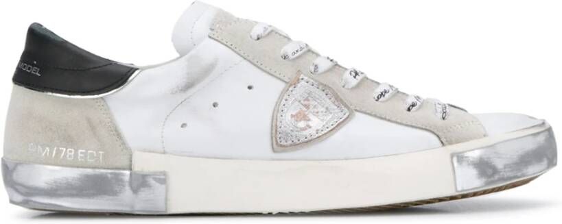 Philippe Model Metallic Low-Top Sneaker Paris White Heren