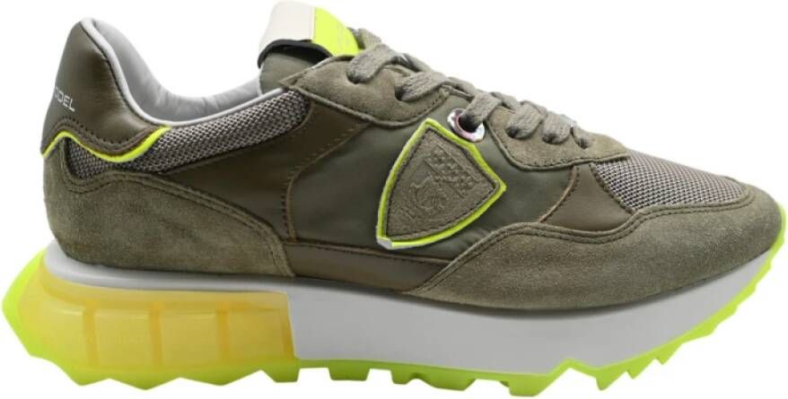 Philippe Model Militaire Fluo Lage Top Sneakers Green Heren