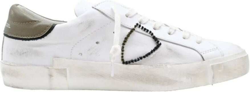 Philippe Model Militaire Geborduurde Sneakers White Heren