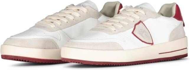 Philippe Model Moderne Leren Sneakers met Brede Zool White Heren