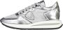 PHILIPPE MODEL Lage Sneakers Dames Tropez Haute Low Woman Maat: 38 Materiaal: Leer Kleur: Zilver - Thumbnail 14