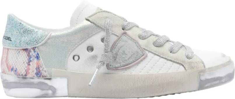 Philippe Model Multikleur Leren Sneakers Multicolor Dames