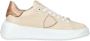 Philippe Model Nude leren sneaker met metallic details Beige Dames - Thumbnail 22