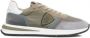 Philippe Model Nylon en Suède Lage Sneakers Green Heren - Thumbnail 1