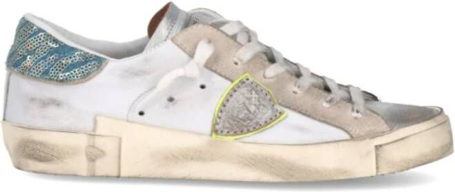 Philippe Model Paillet Logo Sneakers voor Vrouwen White Dames