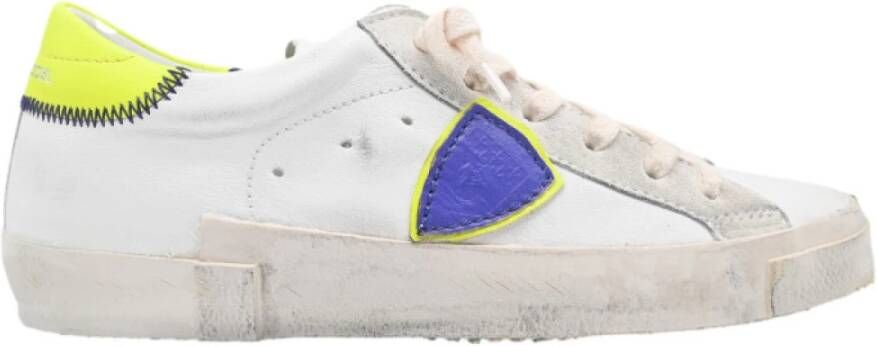 Philippe Model Paris Low Woman Neon Sneakers White Heren