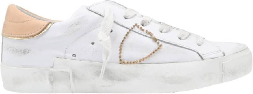 Philippe Model Paris Low Woman Sneakers Zwart Beige White Dames