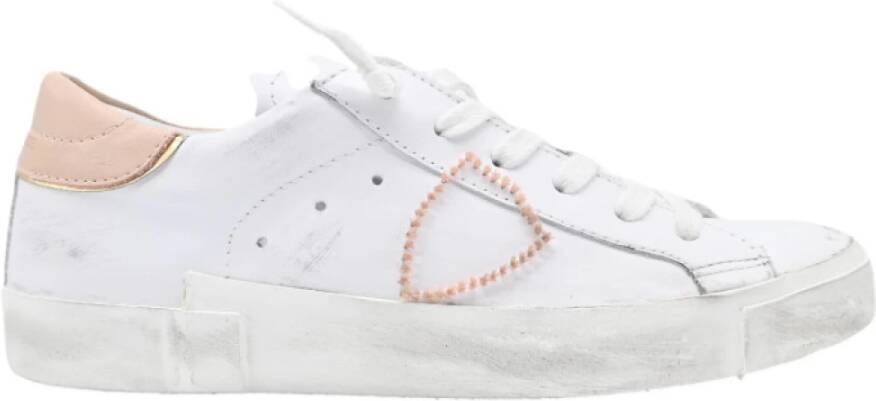 Philippe Model Paris Low Woman Sneakers Zwart Roos White Dames