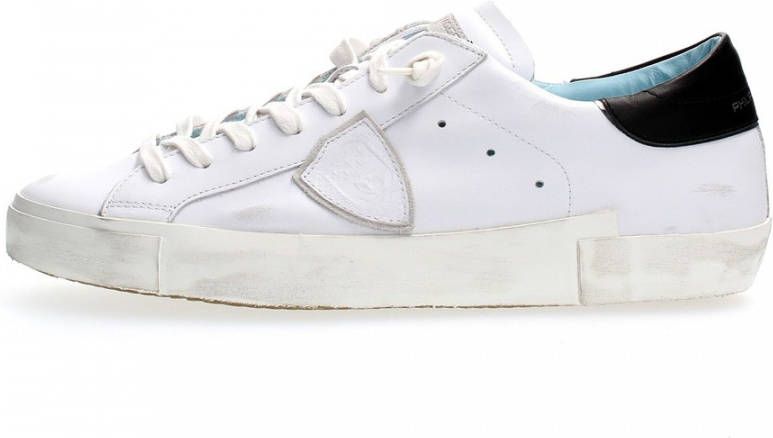 Philippe Model Witte lage top sneakers met verontrustende details White