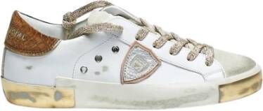 Philippe Model Logo Sneakers met leren bovenwerk White Dames