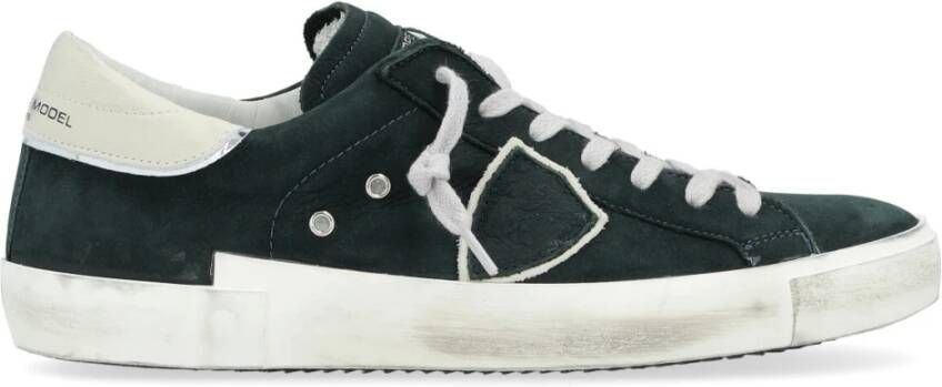 Philippe Model Paris X Leren Sneaker in Zwart Gebruikt Effect Black Heren