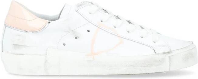 Philippe Model Paris X Leren Sneaker met Wit en Roze Logo White Dames