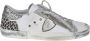 Philippe Model Platte Schoenen Parijs Laag Vrouw Glitter White Dames - Thumbnail 1