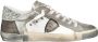 Philippe Model Grijze Sneakers met Vintage Effect en Glitterdetail Grijs Dames - Thumbnail 11