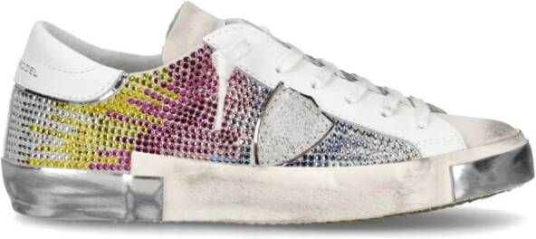 Philippe Model Regenboog Kristal Sneakers White Dames