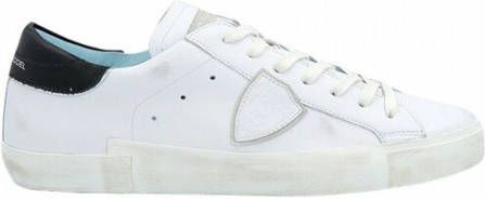 Philippe Model Witte lage top sneakers met verontrustende details White