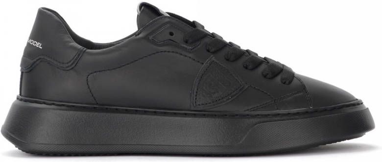 Philippe Model Zwarte Sneakers Parijse Stijl Black Heren