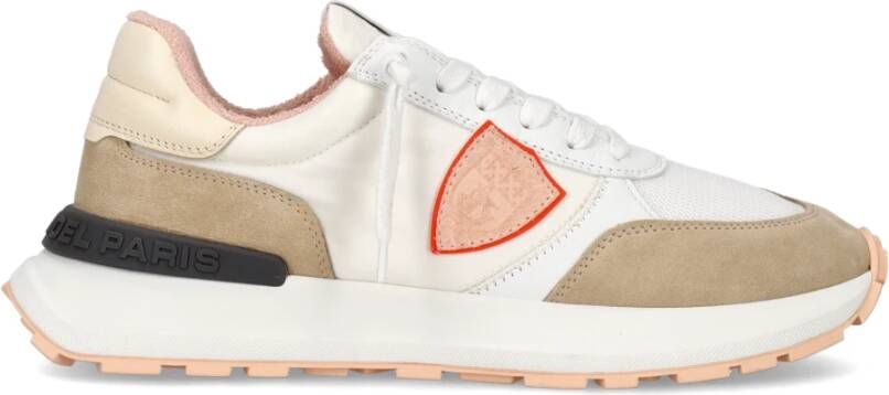 Philippe Model Italiaanse Sneakers met Contrasterend Hiel Detail White Dames