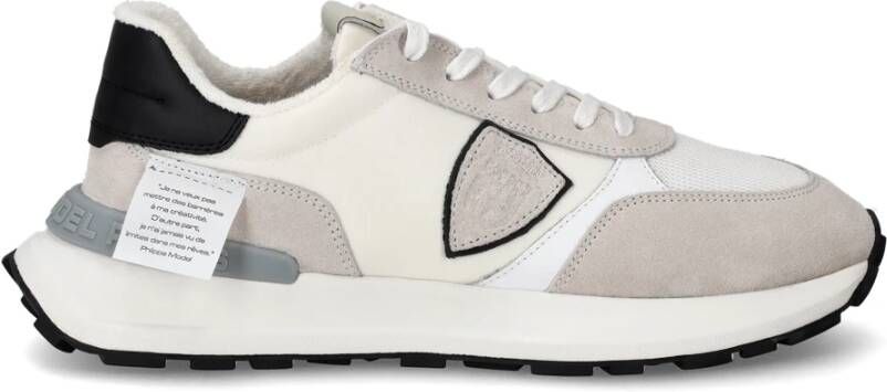 Philippe Model Stijlvolle witte sneakers voor heren Multicolor Heren