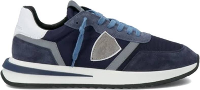 Philippe Model Blauwe Tropez 2.1 Sneakers met Contrasterende Details Blauw Heren