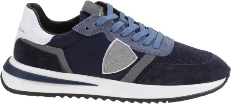 Philippe Model Blauwe Tropez 2.1 Sneakers met Contrasterende Details Blauw Heren