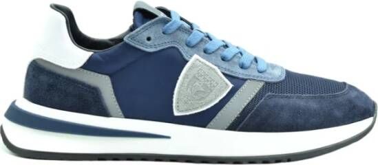 Philippe Model Blauwe Tropez 2.1 Sneakers met Contrasterende Details Blauw Heren