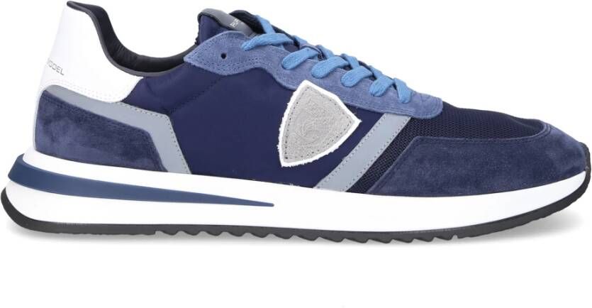 Philippe Model Blauwe Tropez 2.1 Sneakers met Contrasterende Details Blauw Heren