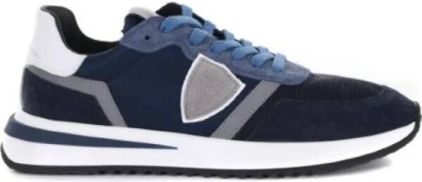 Philippe Model Blauwe Tropez 2.1 Sneakers met Contrasterende Details Blauw Heren