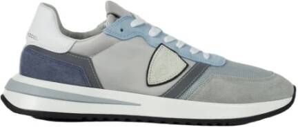 Philippe Model Tropez 2.1 Sneaker met Suède en Kalfsleren Details Gray Heren