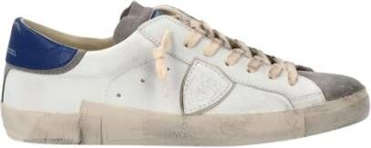 Philippe Model Witte lage top sneakers met asymmetrische band White