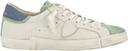 Philippe Model Vintage Leren Sneakers White Heren